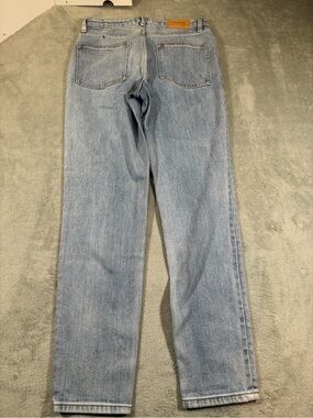 Frank And Oak Kim Slim Fit High Rise Jeans Light Blue Wash Size 29